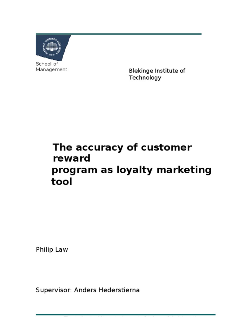 Loyalty Marketing Tool | PDF | Tesco | Loyalty Program