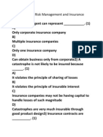 CFP Mock Test Risk Management and Insurance Planning