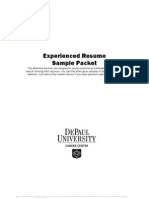 Resume Packet Experienced