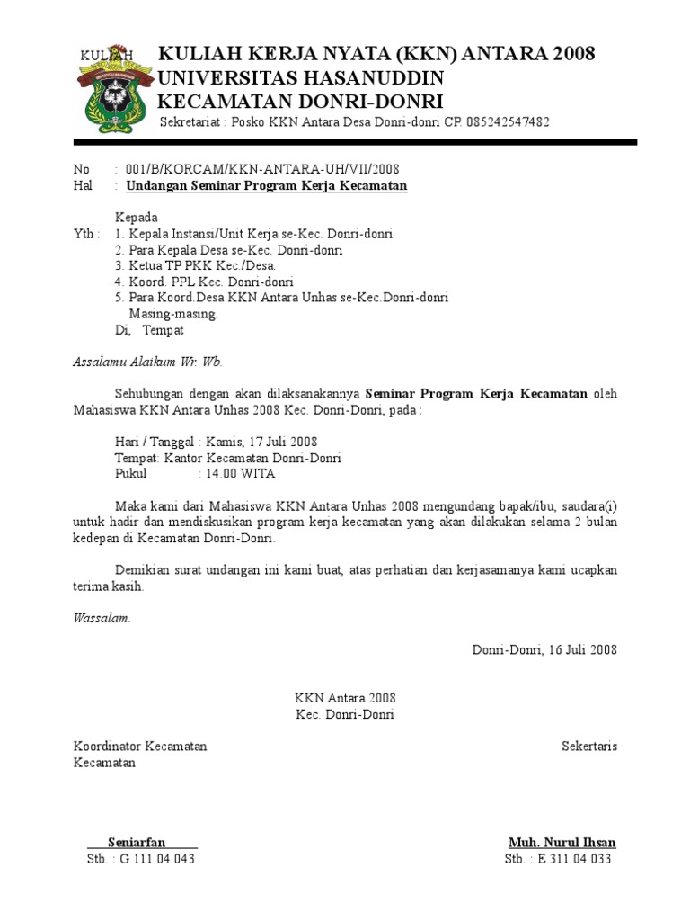 Surat Kecamatan