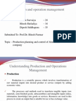 Production and operation management