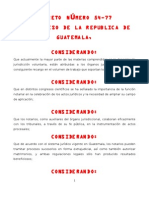 Ley Reguladora de La Tramitacion Notarial de Asuntos de Jurisdiccion Voluntaria DECRETO 54-77