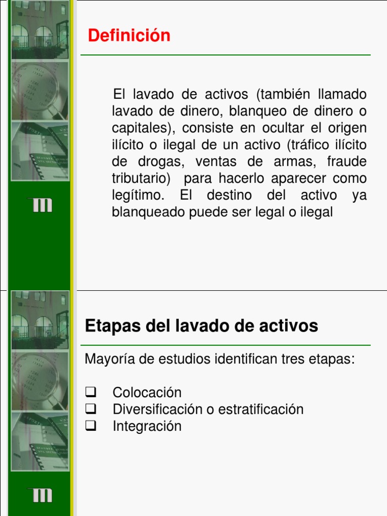 Etapas del Lavado de Activos | PDF | Lavado de dinero | Sistema financiero