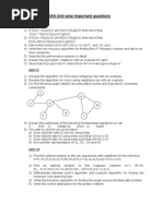 DAA Unit Wise Importtant Questions