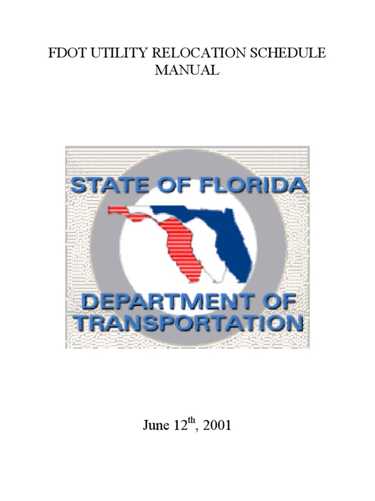 FDOT Utility Production Rate Manual Cable Optical Fiber Free 30