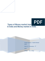 Types of Money Market Instruments in India and Money Market in India5 Th Semester