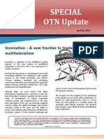 OTN Special Update - Innovation - A New Frontier in Trade Multilateralism - 2013-04-25