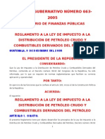 to a La Ley de Impuesto a La Distribucion de Petroleo AG 663-2005