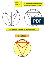 1) How Many Isosceles Triangles Can You Find in This Circle? 2) How Many of The Other Angles Can You Determine?