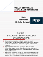 Kekuasaan Birokrasi Dan Dilema Bagi Demokrasi