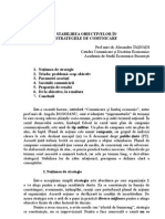 Stbilirea Obiectivelor in Strategii de Comunicare - Curs 4