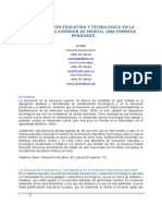 La Innovación Educativa y Tecnológica en La Educación Superior de México, Una Empresa Pendiente