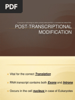 Post Transcriptional Modification