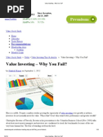 Value Investing - Why You Fail