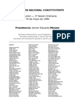 Reforma Constitucional de 1994. Argentina. Debate del 30 de mayo de 1994