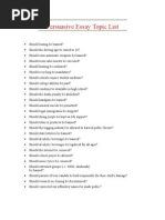 Download Persuasive Essay Topic List by pizzaguyme SN13930739 doc pdf