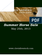 Clovis Horse Sales Summer 2013 Catalog