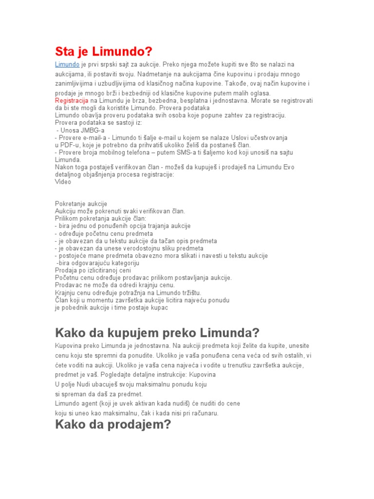 Sta Je Limundo | PDF