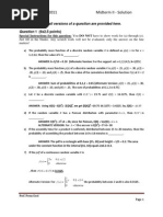 Statistics 427-SP 2011 Midterm II - Solution: Question 1 (6x2.5 Points)