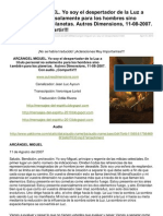 ARCÁNGEL MIGUEL. Yo soy el despertador de la Luz para los hombres y los planetas. Autres Dimensions, 11-08-2007..pdf