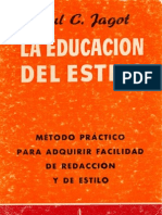 Jagot, Paul - La Educación Del Estilo