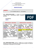 Lei 8.666 - em Exercícios CESPE - Aula - 02 - Parte - 02 IMPRIMIR