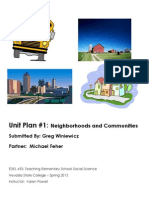 Unit Plan #1:: Neighborhoods and Communities