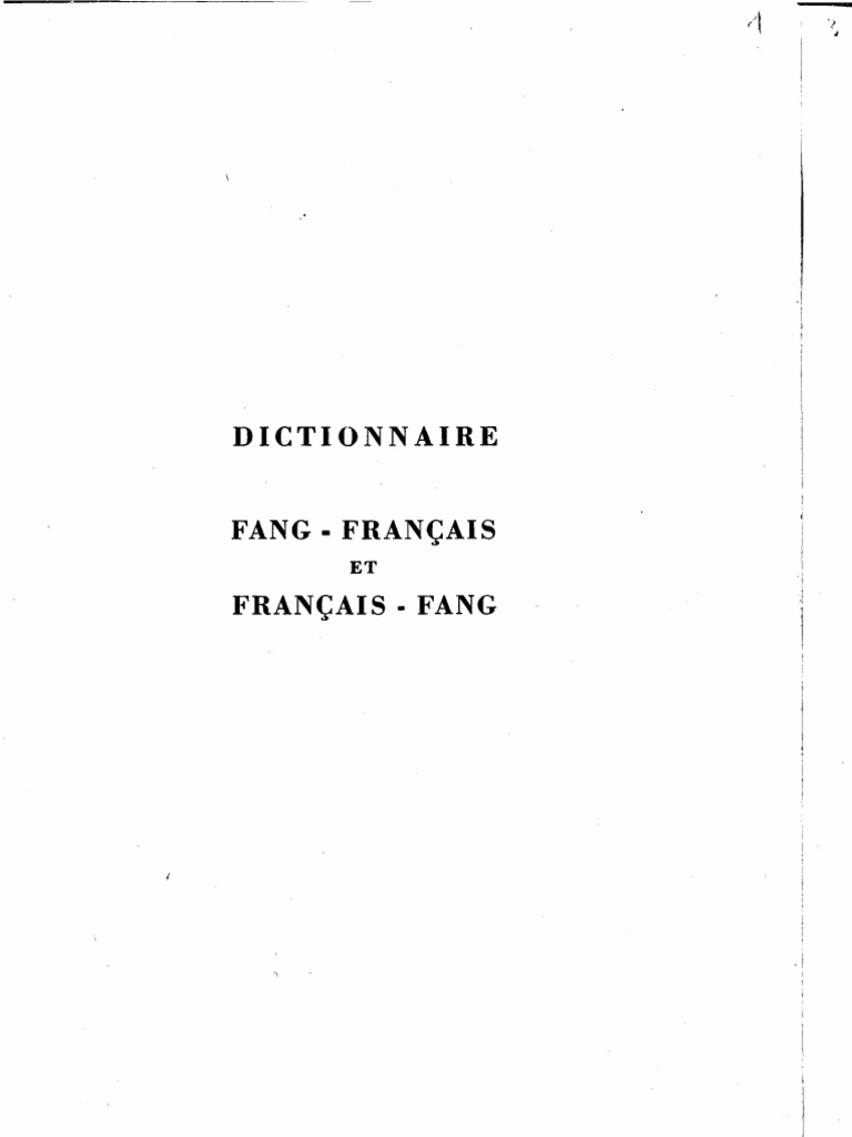 Ewondo Fang Dictionary | PDF | Traductions | Dictionnaire