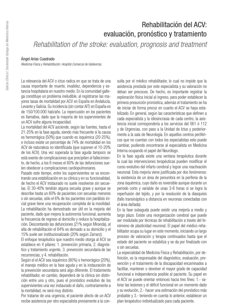 Rehabilitación Del ACV | PDF
