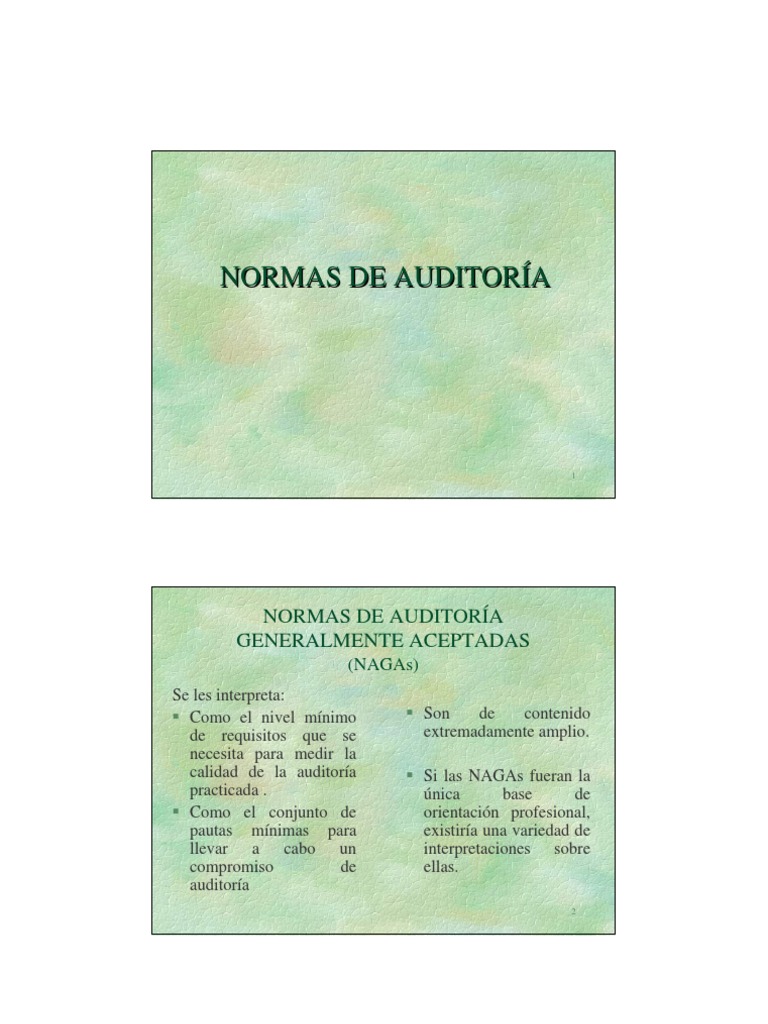 Normas de Auditoría y Dictámenes | PDF | Auditoría financiera | Contralor