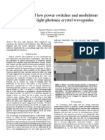 Miniaturised and Low Power Switches and Modulators Based On Slow Light Photonic Crystal Waveguides