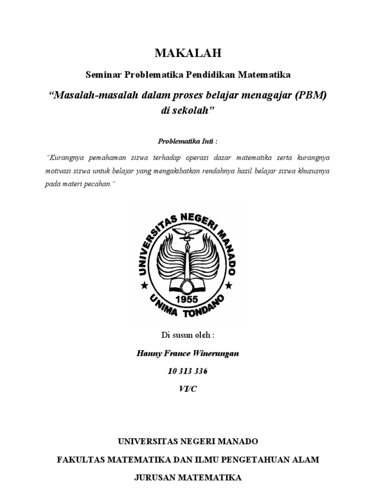 Cover Makalah Seminar Problematik Matematika