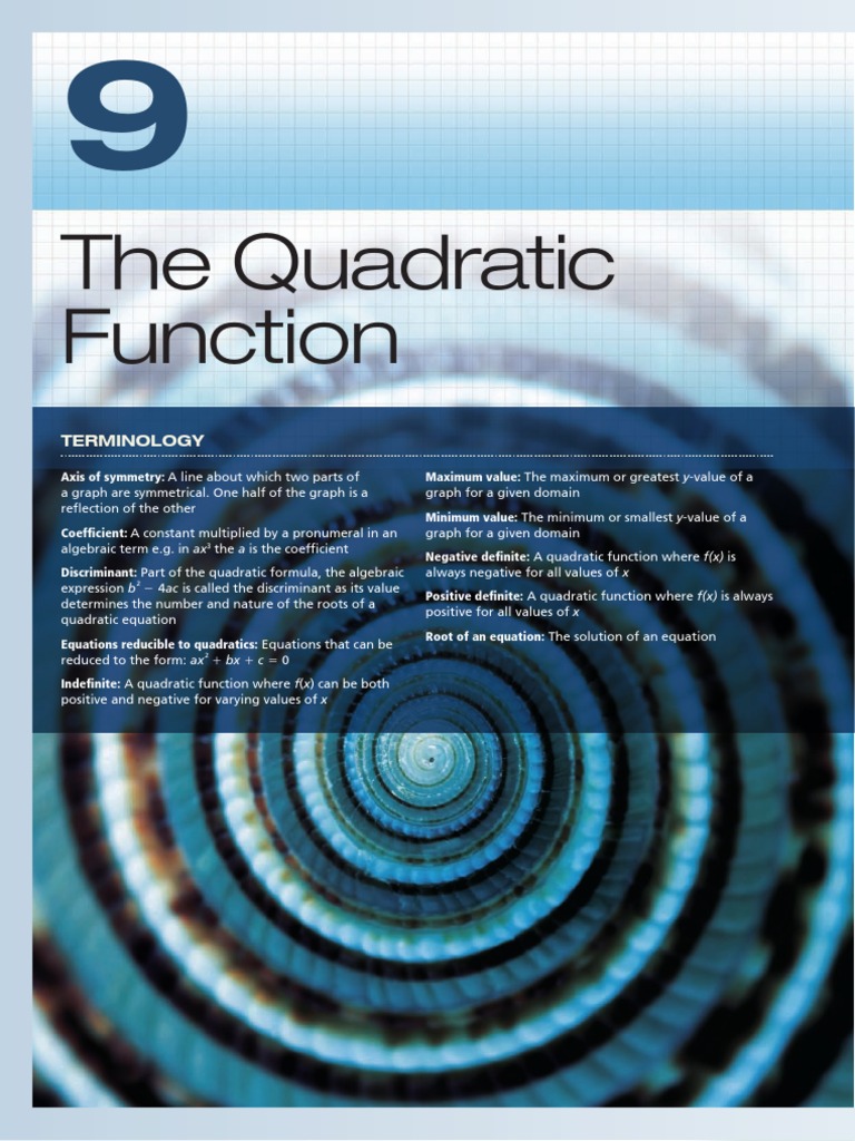 Maths in Focus - Margaret Grove - ch9 | PDF | Quadratic Equation ...