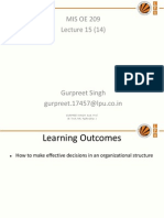 Mis Oe 209 Lecture 15 (14) : Gurpreet Singh Asst. Prof. (B. Tech, MS, PG (Res) Dip.)