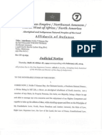 Affidavit of Defense [CF-13-254]