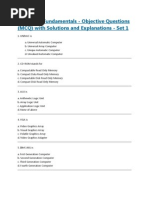 Computer Fundamentals - Objective Questions (MCQ) With Solutions and Explanations - Set 1