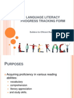 Language Literacy Progress Tracking Form