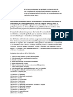 La Declaración Universal de Los Derechos Humanos Fue Aprobada y Proclamada El 10 de Diciembre de 1948 Incluye Un Preámbulo y 30 Artículos