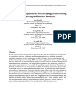 An Analysis of Requirements For Specifying Manufacturing Engineering and Business Processes