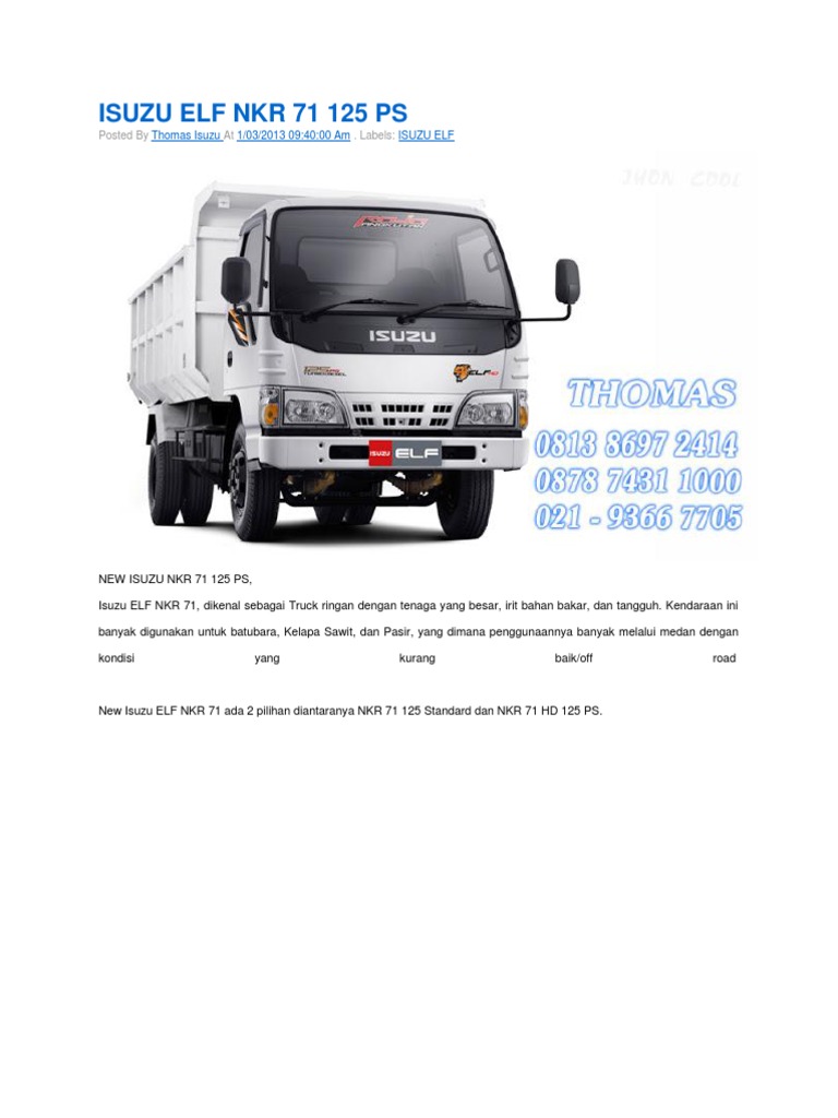 Isuzu Elf  Nkr 71 125  Ps  Munte