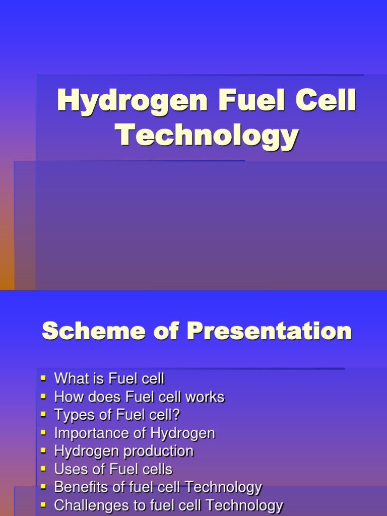 Hydrogen Fuel Cell Technology Overview | PDF | Fuel Cell | Proton ...