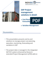 Project Cost Forecasting in SAP Solution Overview