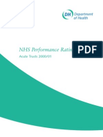 NHS Performance Ratings: Acute Trusts 2000/01