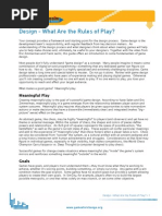 Design - What Are The Rules of Play PDF