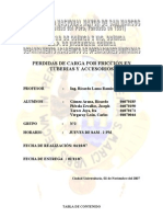 Informe Perdidas Por Friccion