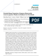 Forests: Potential Range Expansion of Japanese Honeysuckle (Lonicera Japonica Thunb.) in Southern U.S. Forestlands