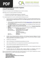 Application For Graduate Admission MBA UUM