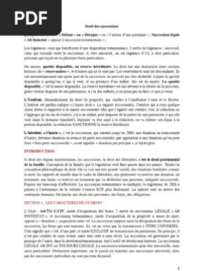 Droit Des Successions Droit Statutaire Testament Droit