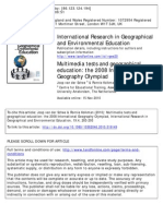 Multimedia Tests and Geographical Education: The 2008 International Geography Olympiad