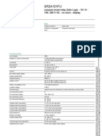 Product data sheet for the SR2A101FU compact smart relay